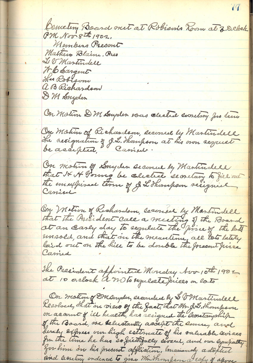 minute book
